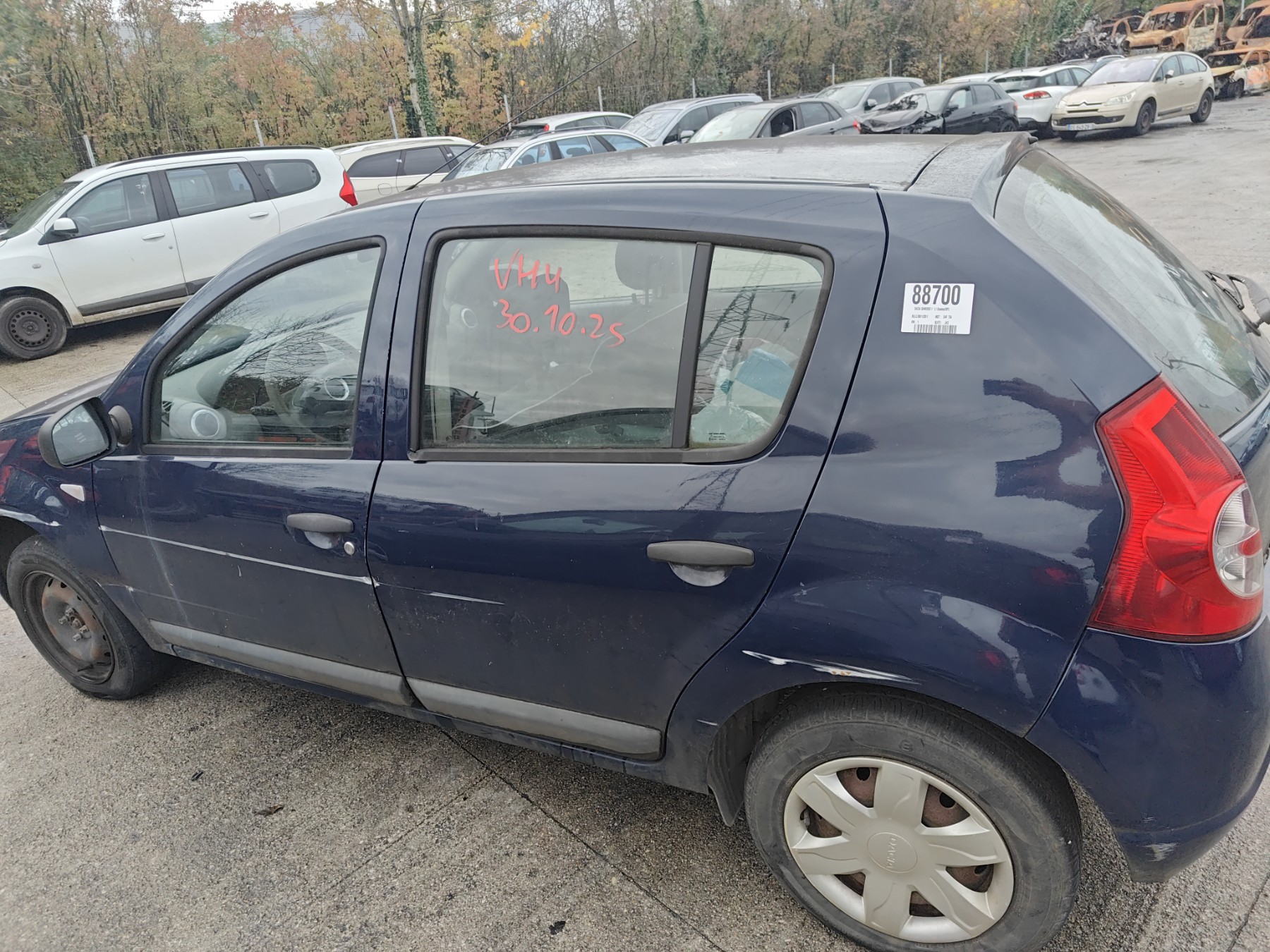 Optique Avant Droit (phare) Pour Dacia Sandero 1 - Occasion En Bon état, Feu Clignotant Inclus