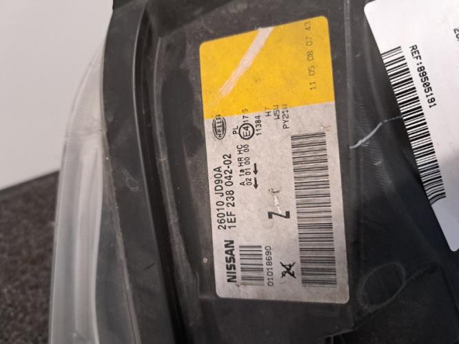 Image Optique avant principal droit (feux)(phare) - NISSAN QASHQAI 1