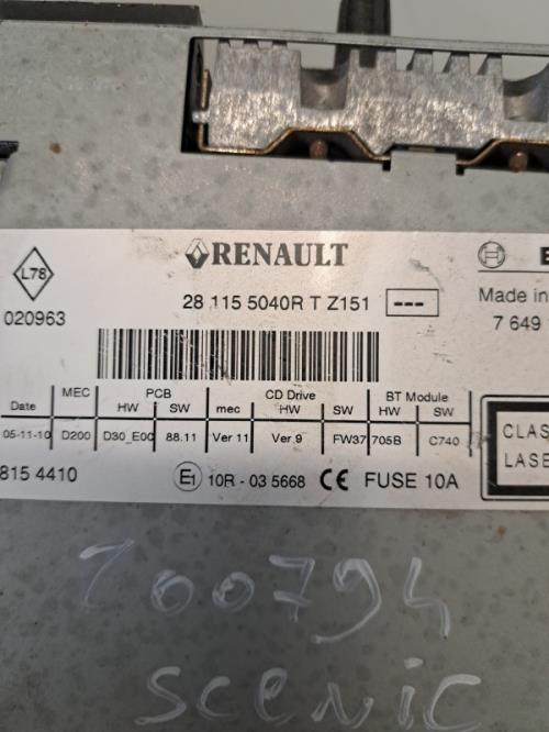 Image Autoradio d'origine - RENAULT SCENIC 3