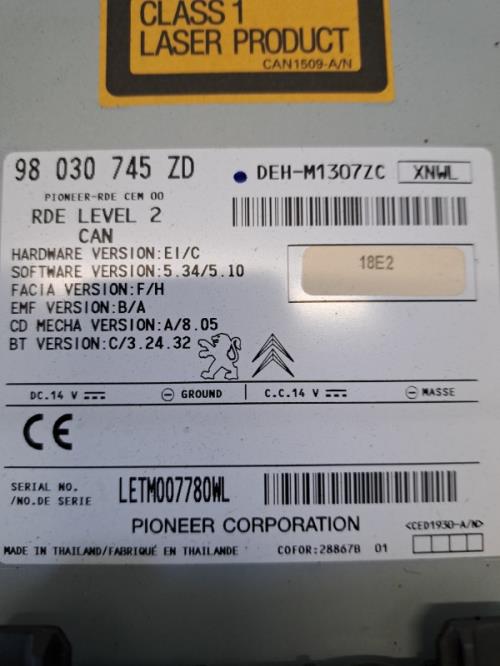 Image Autoradio d'origine - PEUGEOT 208 1