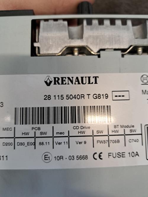 Image Autoradio d'origine - RENAULT SCENIC 3