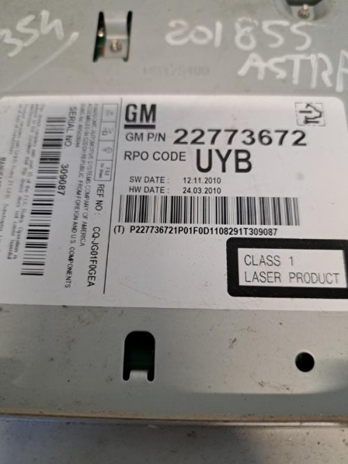Image Autoradio d'origine - OPEL ASTRA J
