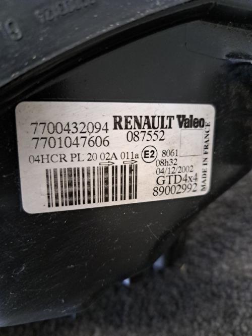 Image Optique avant principal gauche (feux)(phare) - RENAULT SCENIC 1