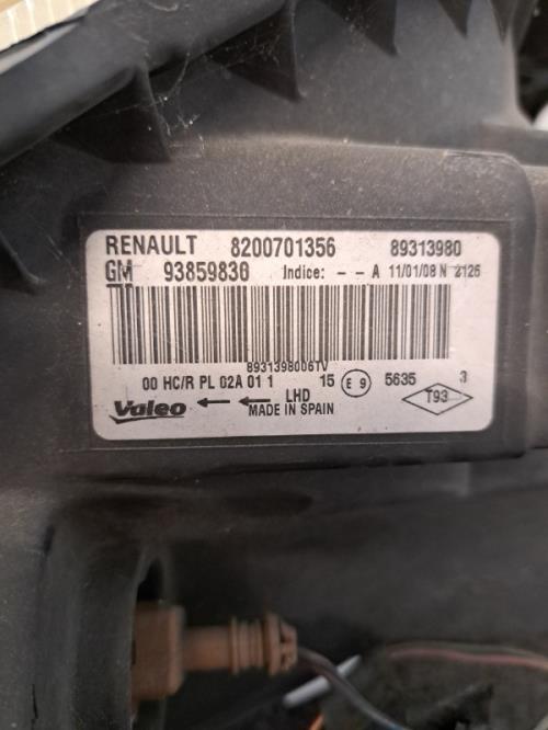 Image Optique avant principal droit (feux)(phare) - RENAULT TRAFIC 2