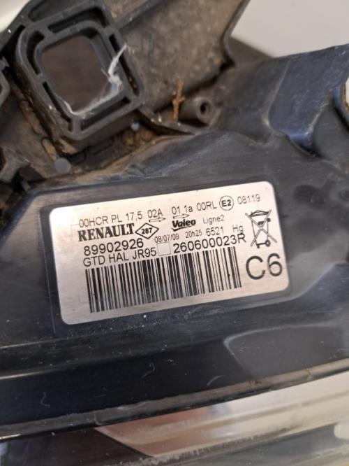 Image Optique avant principal gauche (feux)(phare) - RENAULT SCENIC 3