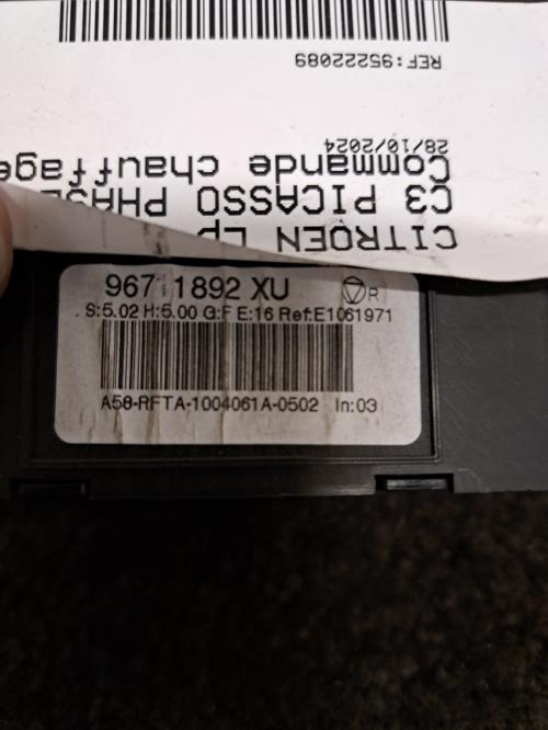 Image Commande chauffage - CITROEN C3 PICASSO
