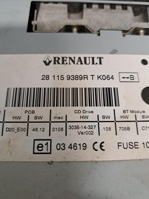 Image Autoradio d'origine - RENAULT MEGANE 3