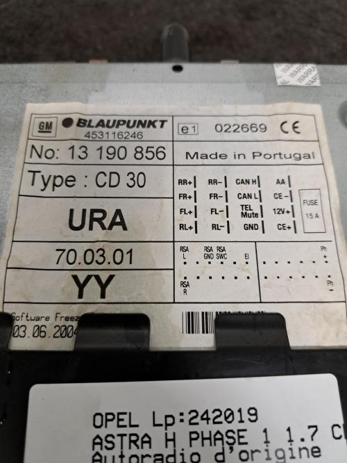 Image Autoradio d'origine - OPEL ASTRA H