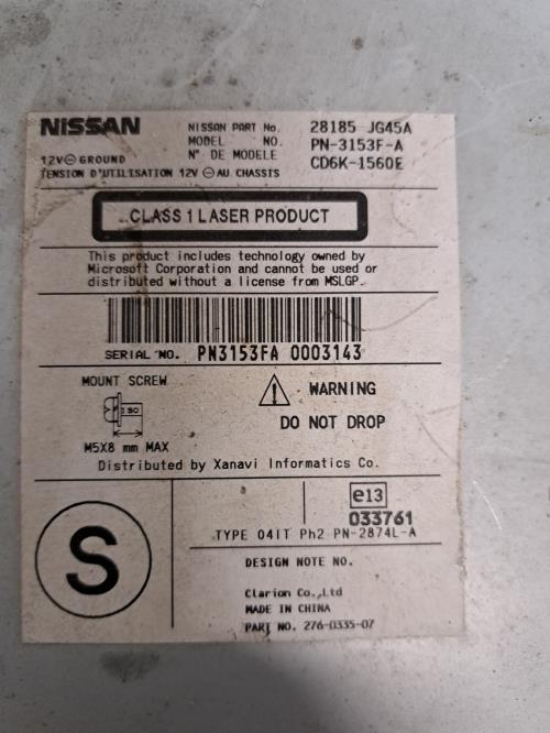 Image Autoradio d'origine - NISSAN QASHQAI 1
