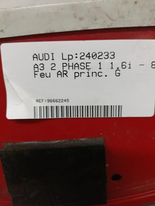 Image Feu arriere principal gauche (feux) - AUDI A3 2