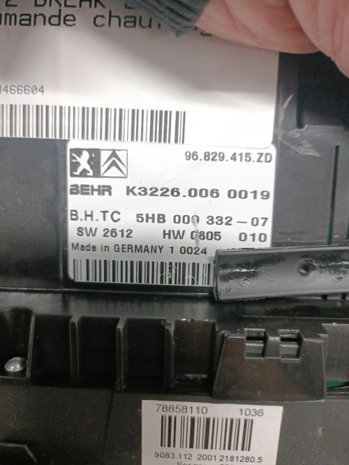 Image Commande chauffage - CITROEN C5 2