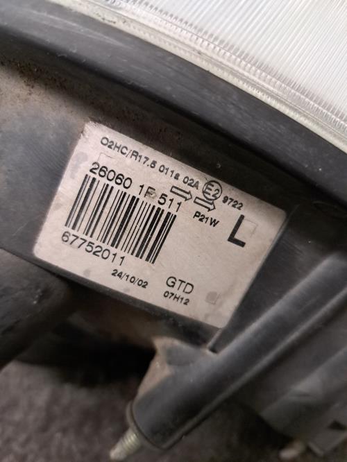 Image Optique avant principal gauche (feux)(phare) - NISSAN MICRA 2