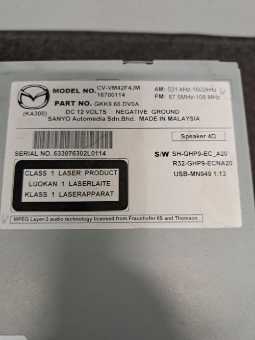 Image Autoradio d'origine - MAZDA 6 3