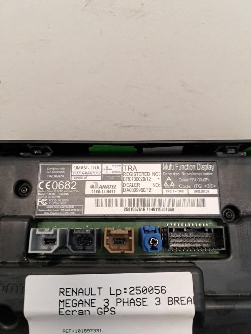 Image Ecran GPS - RENAULT MEGANE 3