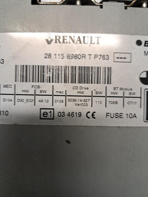 Image Autoradio d'origine - RENAULT LAGUNA 3