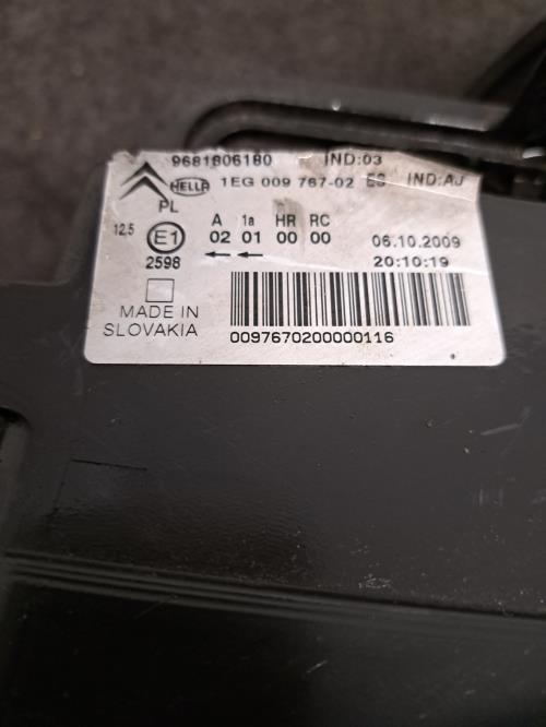 Image Optique avant principal droit (feux)(phare) - CITROEN C3 PICASSO