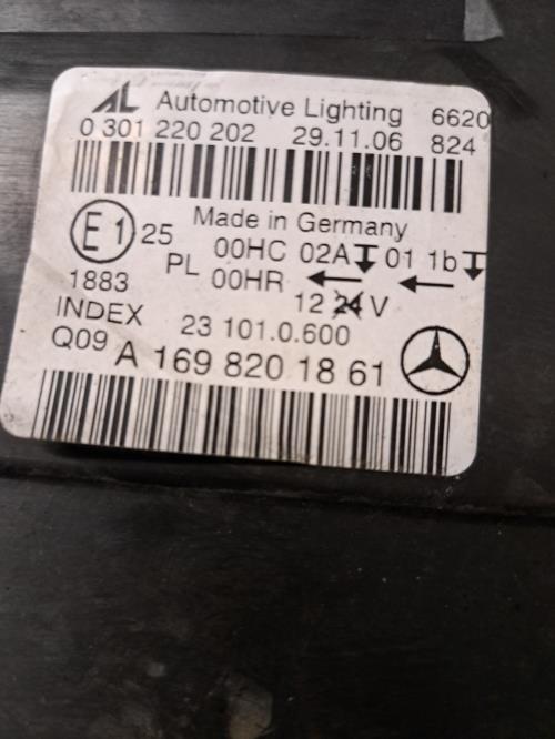 Image Optique avant principal droit (feux)(phare) - MERCEDES CLASSE B 245