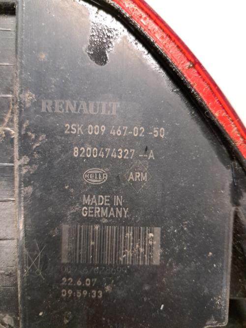 Image Feu arriere principal droit (feux) - RENAULT SCENIC 2