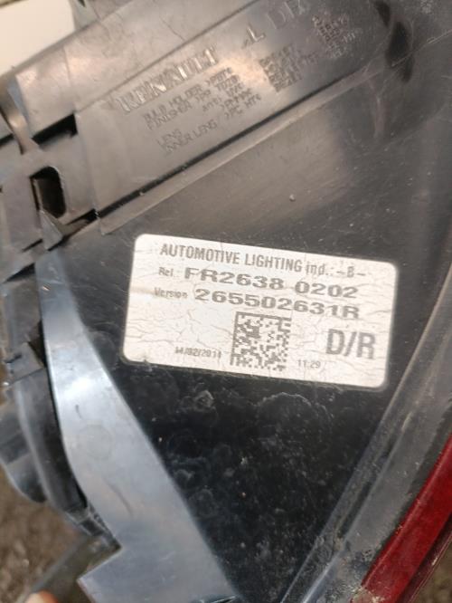 Image Feu arriere principal droit (feux) - RENAULT CLIO 4