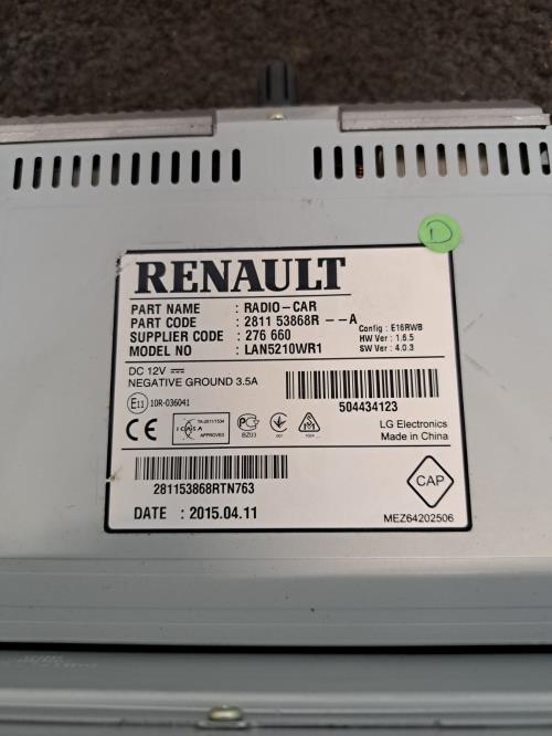 Image Autoradio d'origine - RENAULT CLIO 4