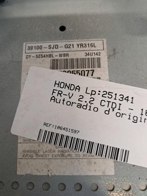 Image Autoradio d'origine - HONDA FR-V