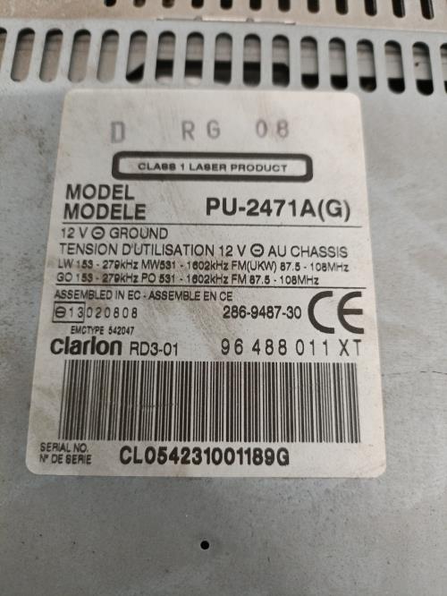 Image Autoradio d'origine - PEUGEOT 206