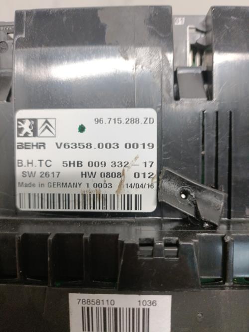 Image Commande chauffage - CITROEN C5 2