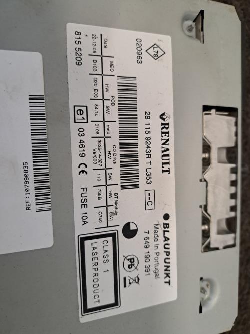 Image Autoradio d'origine - RENAULT GRAND SCENIC 3