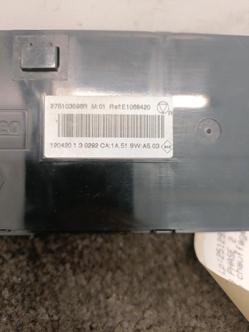 Image Commande chauffage - RENAULT MEGANE 3