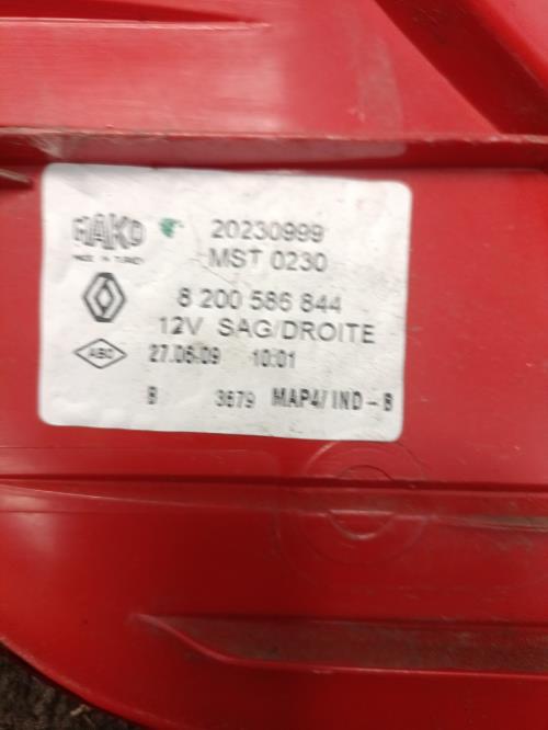 Image Feu arriere principal droit (feux) - RENAULT CLIO 3