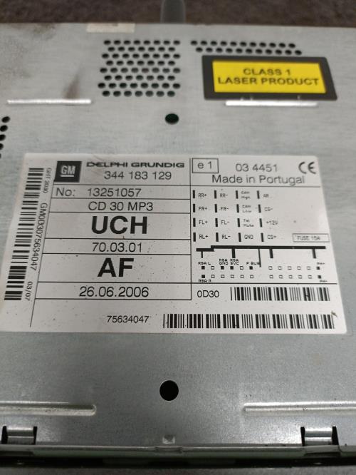 Image Autoradio d'origine - OPEL ASTRA H