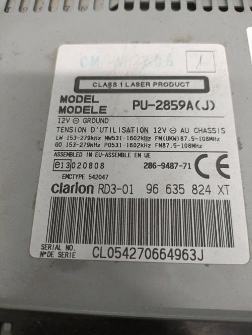 Image Autoradio d'origine - CITROEN BERLINGO 1