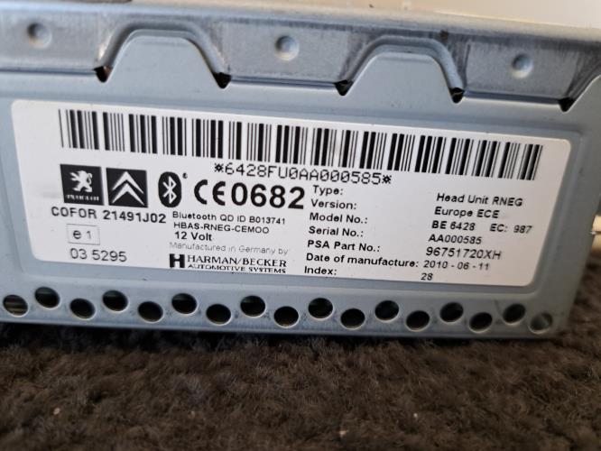 Image Autoradio d'origine - PEUGEOT 308 1 SW