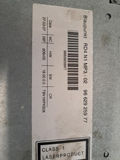 Image Autoradio d'origine - PEUGEOT 307