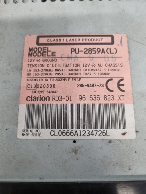 Image Autoradio d'origine - PEUGEOT 206+