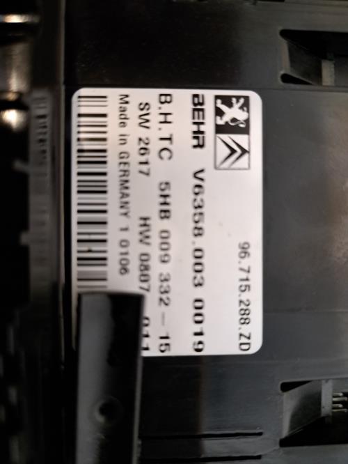 Image Commande chauffage - CITROEN C5 2