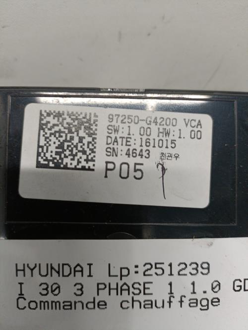 Image Commande chauffage - HYUNDAI I 30 3