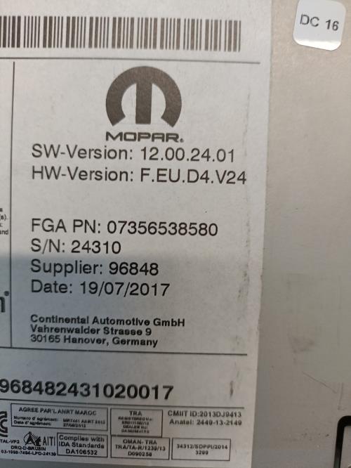 Image Autoradio d'origine - FIAT DOBLO 2