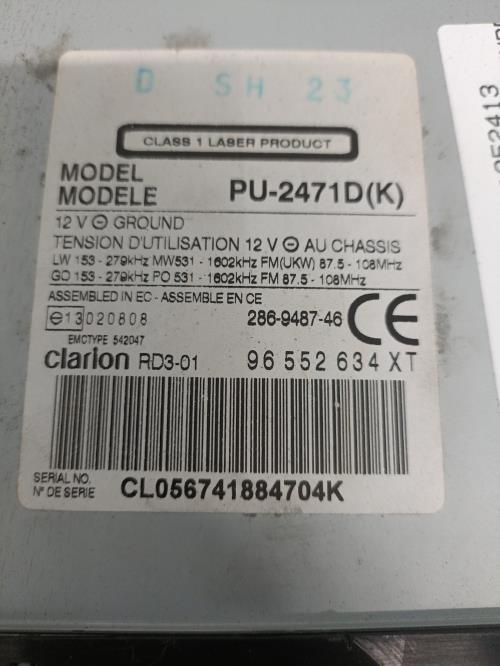 Image Autoradio d'origine - PEUGEOT 807