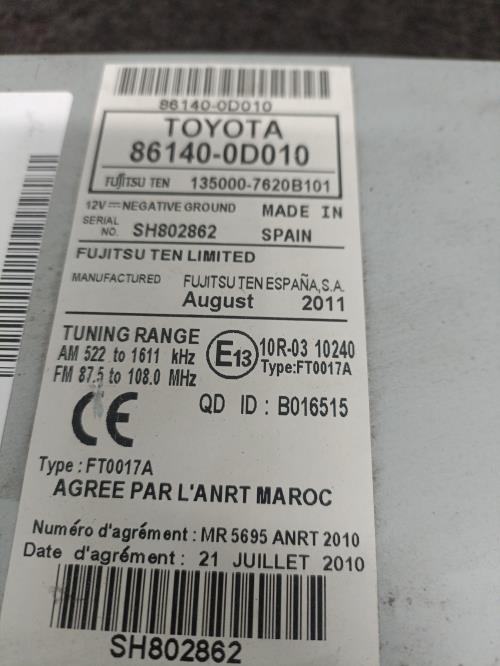 Image Autoradio d'origine - TOYOTA YARIS 3