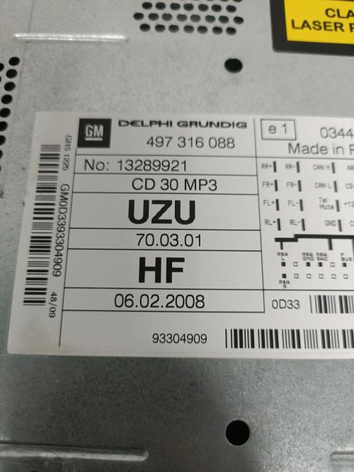 Image Autoradio d'origine - OPEL CORSA D