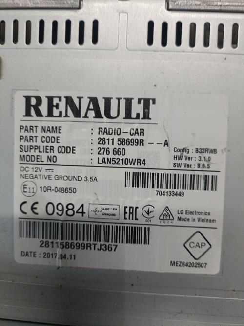 Image Autoradio d'origine - RENAULT CLIO 4