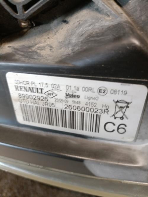 Image Optique avant principal gauche (feux)(phare) - RENAULT SCENIC 3
