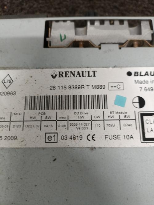Image Autoradio d'origine - RENAULT SCENIC 3