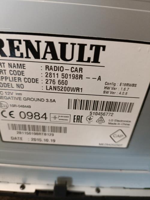 Image Autoradio d'origine - RENAULT CAPTUR 1