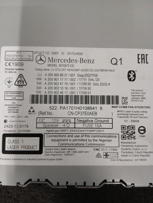 Image Autoradio d'origine - MERCEDES CLASSE GLC 253