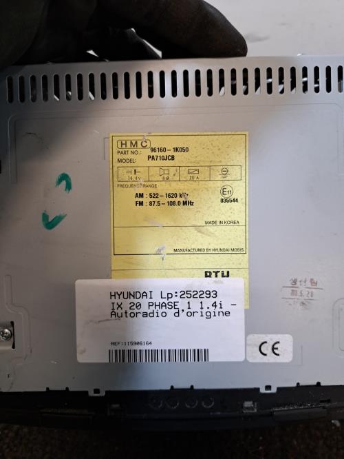 Image Autoradio d'origine - HYUNDAI IX 20
