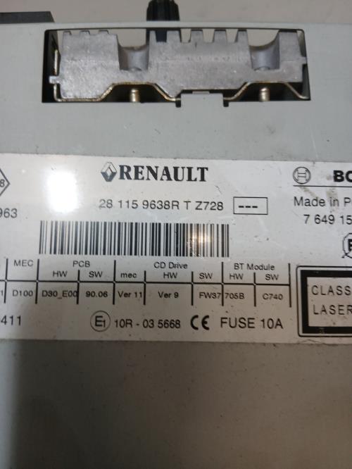 Image Autoradio d'origine - RENAULT GRAND SCENIC 3