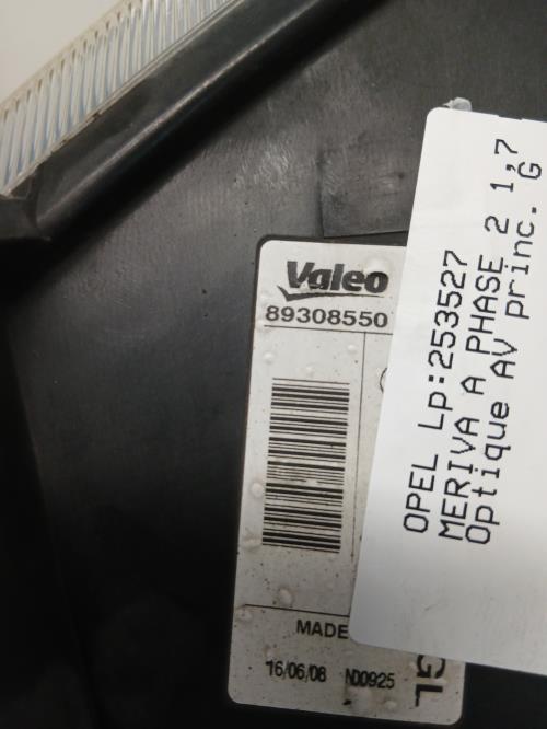 Image Optique avant principal gauche (feux)(phare) - OPEL MERIVA A