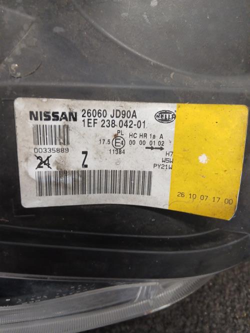 Image Optique avant principal gauche (feux)(phare) - NISSAN QASHQAI 1